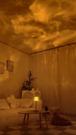 LED High Footed Water Ripple Atmosphere Desk Lamp Romantic Couple Gift Indoor Bedroom Projection Night Light