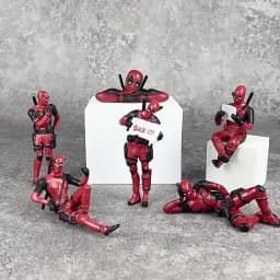 Figura de Acción de Anime Deadpool, Decoración Interior de Coche, Juguete Colgante, Accesorios para Coche, Modelo de Mini Muñec