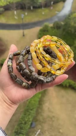 Original Amber Bracelets for Unisex New Genuine Irregular Beads Natural Black Medical Green Healing Jewelry Factory Unique Gift