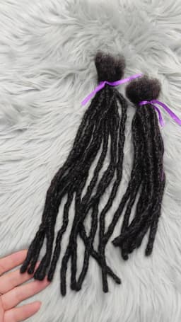1B# Inter Locs 100% Boho Braids Human Hair Dreadlock Extensions Raw Brazilian Hair Full Handmade Real Loc Extensions 6-20 Inches