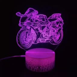 3D Lamp Motorcycle Mountain Bike Led Night Light Usb Cable Battery Colorful Nightlight Bedroom Decor Birthday Gift for Boys Man