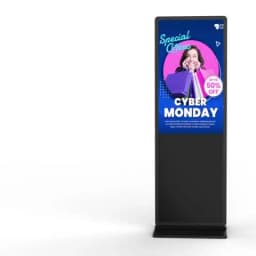 65 Inch 4K Digital Signage Kiosk Indoor Floor Standing Commercial Monitor Advertising Display LCD Totem with HDMI Input