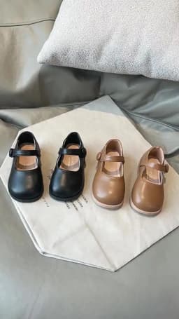 Black School Girl Leather Shoes New Solid Color Autumn Versatile Kids Mary Jane Shoes Fashion Non-slip Children Princess Shoes