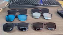 Mjyiwang Men Matte Square Polarized Sunglasses UV400 Blue Mirror Lens Anti Glare Driving Fishing Travel Outdoor Eyewear