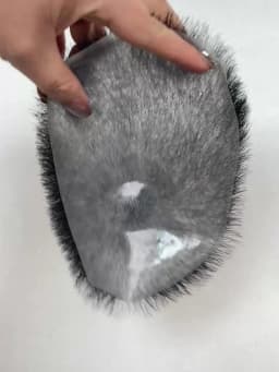 15*20cm 100% Human Hair Men's Short Buzz Cut Hair Thin Skin Toupee Men Human Hair Transparent Full Biological Scalp Prosthesis