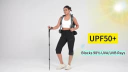 TACVASEN UPF50+ Quick Dry Capri Pants Womens Summer Hiking Cargo Pants 5 Pockets Waterproof Sun UV Protection Knee Length Shorts