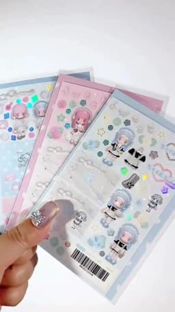 SKYSONIC BOBO Coraltree Sticker Sweet Angel Modeling Materials Idol Stationery Postcards Cute Korean Decorative Sticker Suppli