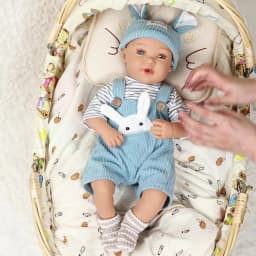 18inch Large Realistic Reborn Doll with Cute Doll Clothes Soft Body Baby Doll Real Life Baby Dolls with Accessories Girls Gifts