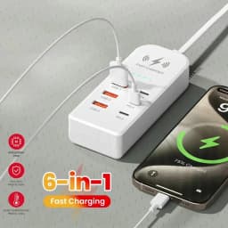 3USB 3Type C Charger Power Strip Universal Fast Charging EU/US Plug Phone Charger Adapter Electric Socket Extension Cable Socket
