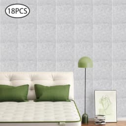 18 Piece Acoustic Panels Soundproofing Wall Panels 30*30cm 9mm Thick Polyester Fiber for Home Office Studio KTV Cinema Bedroom Decoration