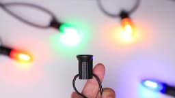 Colorful Outdoor String Lights C7 Shatterproof Replacement Bulbs 1W E12 Base RGB Waterproof Garland for Party Garden Decorations