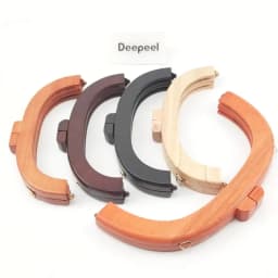 1Pc 20/25cm Wooden Purse Frame Handbag Handle Woven-Bag Closure Kiss Clasp Bag Wallet DIY Handmade Sewing Brackets Accessories