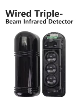 Meian Focus Wired Dual/Triple Infrared Beam Sensor, IP65 Waterproof Infrared Barrier Detector, Infrared Barrier for Villa Farm