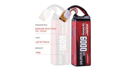 Sunpadow 6000mAh 4S Lipo Battery for 70C 14.8V with XT90 Plug Connector For RC Car Truck Tank Truggy Vehicle Buggy Hobby 2 Packs
