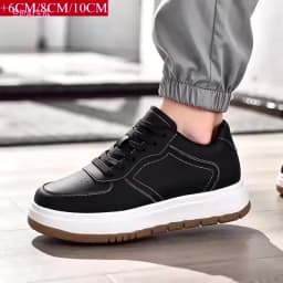 New Height-increasing Shoes for Men: 10CM-8CM-6CM Invisible Height-increasing Sports Shoes, White Sports Shoes, Large Size 37-44