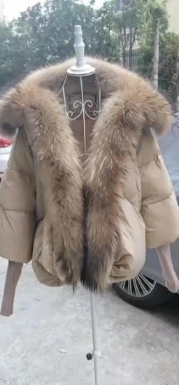 2026 Winter Real Fox Fur Collar White Duck Down Padded Down Jacket Regular Fashion Warm Big Fur Collar Women's Coat