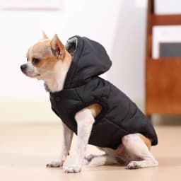 Thick Puppy Hooded Jacket for Small Medium Dogs Cats Winter Waterproof Dog Coat Clothes Soft Fleece Chihuahua Pug Pet Outfits