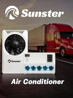 12V Semi Trucks Air Conditioning Cooling System 10000BTU Split Electric Parking Air Conditioner For Bus Van Tractor RV Caravan