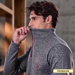Men Sweatshirts Spring Thicker Pullover Quarter Zipper Pullover for Male Hoody Outdoor Sweatshir Autumn Solid Color Turtleneck