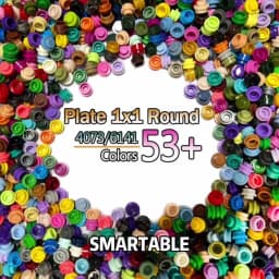 Bulk Buy Plate 1x1 Round DIY Pixel Art Remix 53+ Colors Building Block MOC Parts Brick Mosaic Maker Toys 4073/6141 4600pcs/Lot