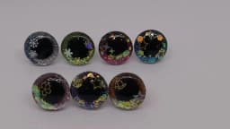 Handmade 3D Glitter Plush Plastic Safety Eyes For Toy Amigurumi Doll Making Eyes For Dolls 2pcs