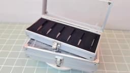 Aluminum Structure Watch Storage Box 12 Grid Slot Jewelry Display Square Case Suede Inside Rectangle Watch Holder for Organizing