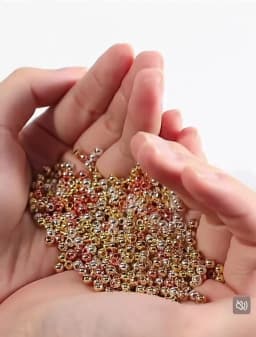 18K Gold Plated Spacer Beads For Jewelry Making,Separators For Bead,2mm-6mm Bracelets Beads,Jewelry Bead DIY Accessories