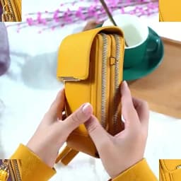 Crazy Bag Fashion Touch Screen Lock Cell Phone Bag Women's Mobile Phone Card Holder Crossbody Shoulder Bag