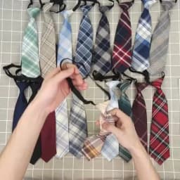 Boys Tie, Toddler Black/Red Tie, Pre-tie Clip on Ties for Boys