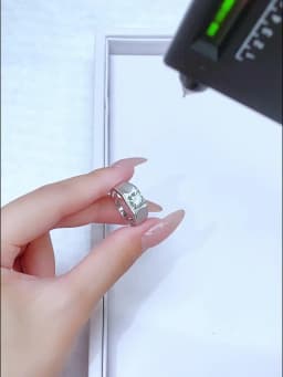 Gorgeous 1CT D Color Concise Certified Moissanite Diamond Engagement Rings For Men Real Luxury Top Quality Wedding Jewelry