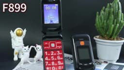 Mafam F899 Senior Flip Feature Phone Two Screen 2Sim Big Button SOS Dial Torch Clamshell Mobile Retro Style 15 days Long Standby