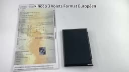 1/2pcs 4-Fold Grey Card Holder in Imitation Leather Vehicle Document, Insurance & Licence Holder – Elegant, Compact and Durable