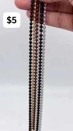 10 Meters 1.2 1.5 2 mm Metal Ball Bead Chains Bulk Kettingen Necklace Chain For Jewelry Making DIY Bracelet Necklaces Wholesale