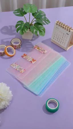 40/45Pcs Tape Dispenser Plastic Washi Cards Office Sample Boards Storage Sub-Packing Board for for Journal DIY Crafts Scrapbook