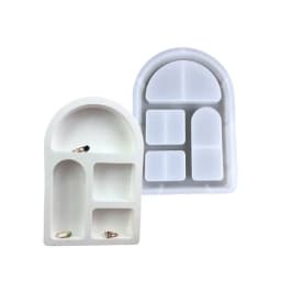 E06E Innovative Arched House Silicone Moulds For Casting Mini House Christmas Decorations And Creative Resin Crafts