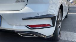 For VW Golf 7 7.5 MK7 MK7.5 GTI R GTD R400 2013-2020 Rear Bumper Brake Lamp Spoiler Trim Glossy Black 1Pair Frame Strip Canard