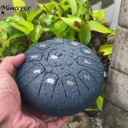 Miwayer 6" Rain Drum Pro Kit | 11-Note Steel Tongue Drum Sound Healing Instrument | Yoga/Medical/Outdoor/Anxiety Relief Tool