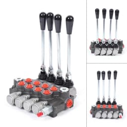 Hydraulic manual control valve 4-fold 40L for double acting cylinders DE
