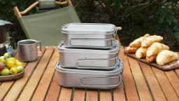 Boundless Voyage Titanium Bento with Lid & Handle Outdoor Camping Cookware Leak Proof Lunch Box Container Ti2081C-83C