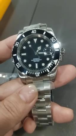 40MM Custom Logo New Men Quart Wristwatch Jubilee Stainless Quartz GMT Watch Sapphire Glass Men Watches Waterproof Luminous