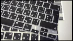 For MacBook Air Ukrainian Cyrillic Alphabet Layout Keyboard Cover Skin Compatible with M4 A3240 M3 A3113 M2 A2681 & 15.3' A3241