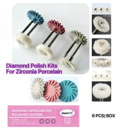 Diamond Rubber Polisher Kit Polishing Wheels 2.35mm Shank Polishing Tools