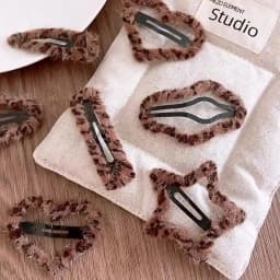 Korean Leopard Print BB Hair Clips with Hollow-out Design Fluffy Hairpins for Girls Cute Baby Hair Accessories