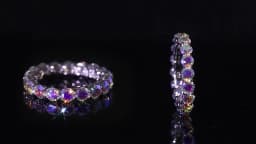 TKJ 925 Sterling Silver Rings Borealis Aurora CZ Diamond Eternity Promise Engagement Ring Wholesale Women's Jewellery Bridal Wed