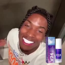 V34 Teeth Whitening Toothpaste 30ml Intensive Stain Remover for Yellow Teeth Plaque RemovalFresh Breath Oral Care Gum Protection