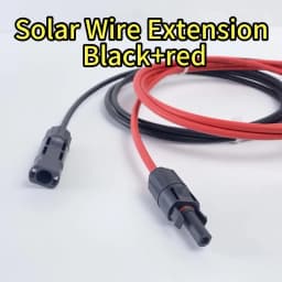 XIONGISOLAR Solar PV Cable Wire Black+Red 2.5/4/6mm2 with Male and Female Extension Cord US Plug 10/12/14 AWG Solar PV Wires