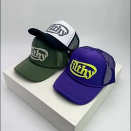New Unisex Color Block Filthy Letters Baseball Hats Sunshade Color Block Breathable Personal Trucker Caps Versatile Mesh Fashion