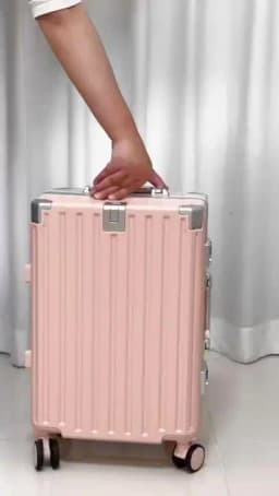 20" Carry On Suitcase Airline Approved, PC Hard Shell Luggage With Aluminum Frame, Spinner Wheels, Built-In Cup Holder, Travel Travel Suitcase