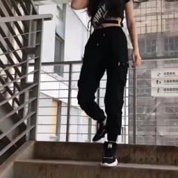 Black Work Pants for Women in Spring and Autumn 2024 New Ins Trendy and Versatile Slimming Elastic Ankle-Length Sports Pants