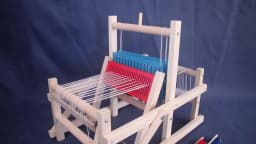 Wooden Multi-Craft Weaving Loom Mini Spinning Knitting Machine DIY Hand Loom Weaving Machine Handmade Crafting Fun for Adults